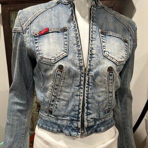 Double Zipper GUESS JEAN Denim Jacket / Vintage